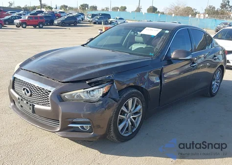 2015 Infiniti Q50 Hybrid Premium z USA, uszkodzony, nr VIN JN1AV7AP3FM790568